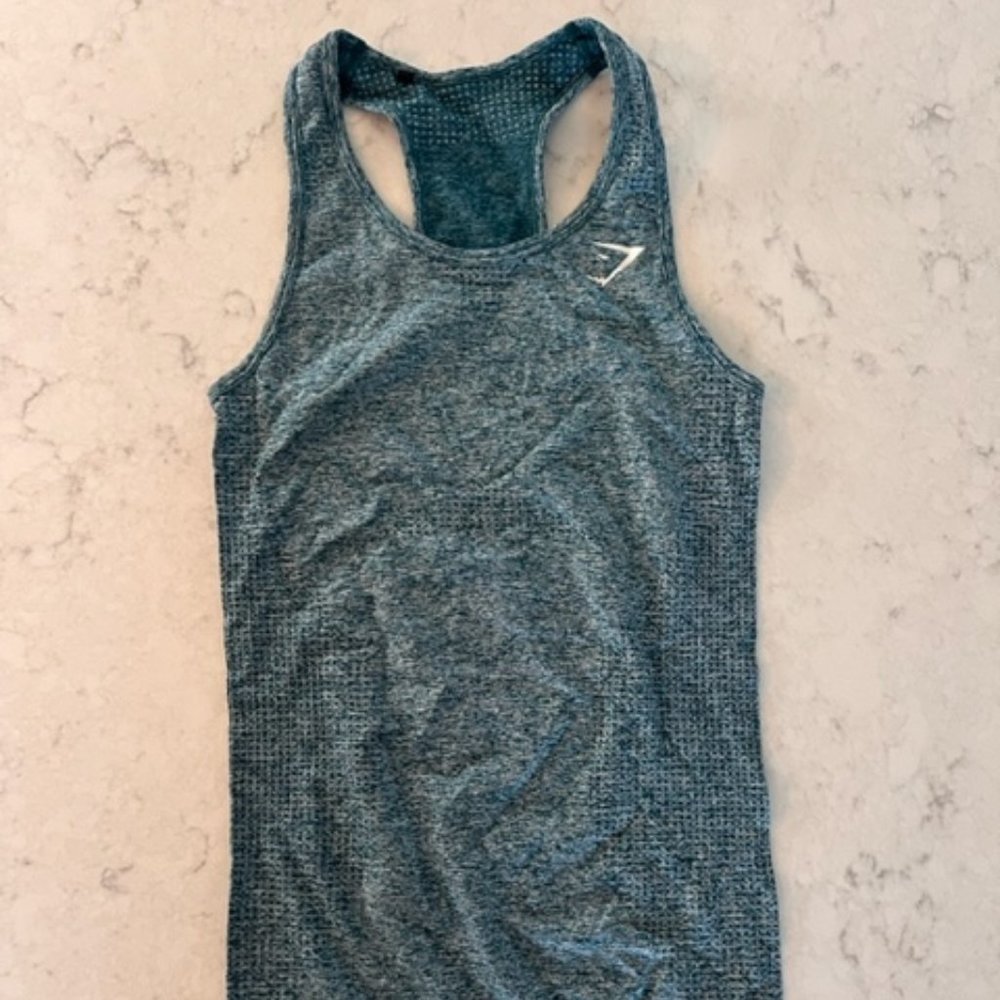 Gymshark Vital Seamless Tank -Teal- Sz Small